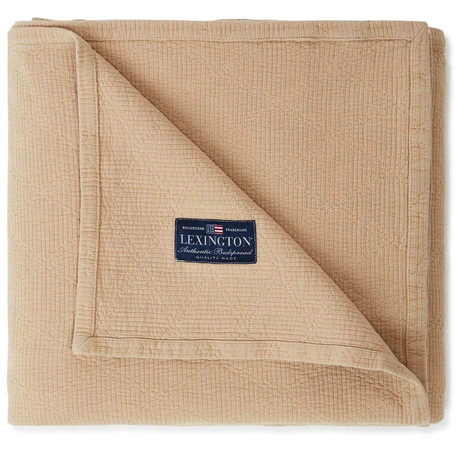 Lexington Quilted Jacquard Tagesdecke Beige, 260x240 Cm
