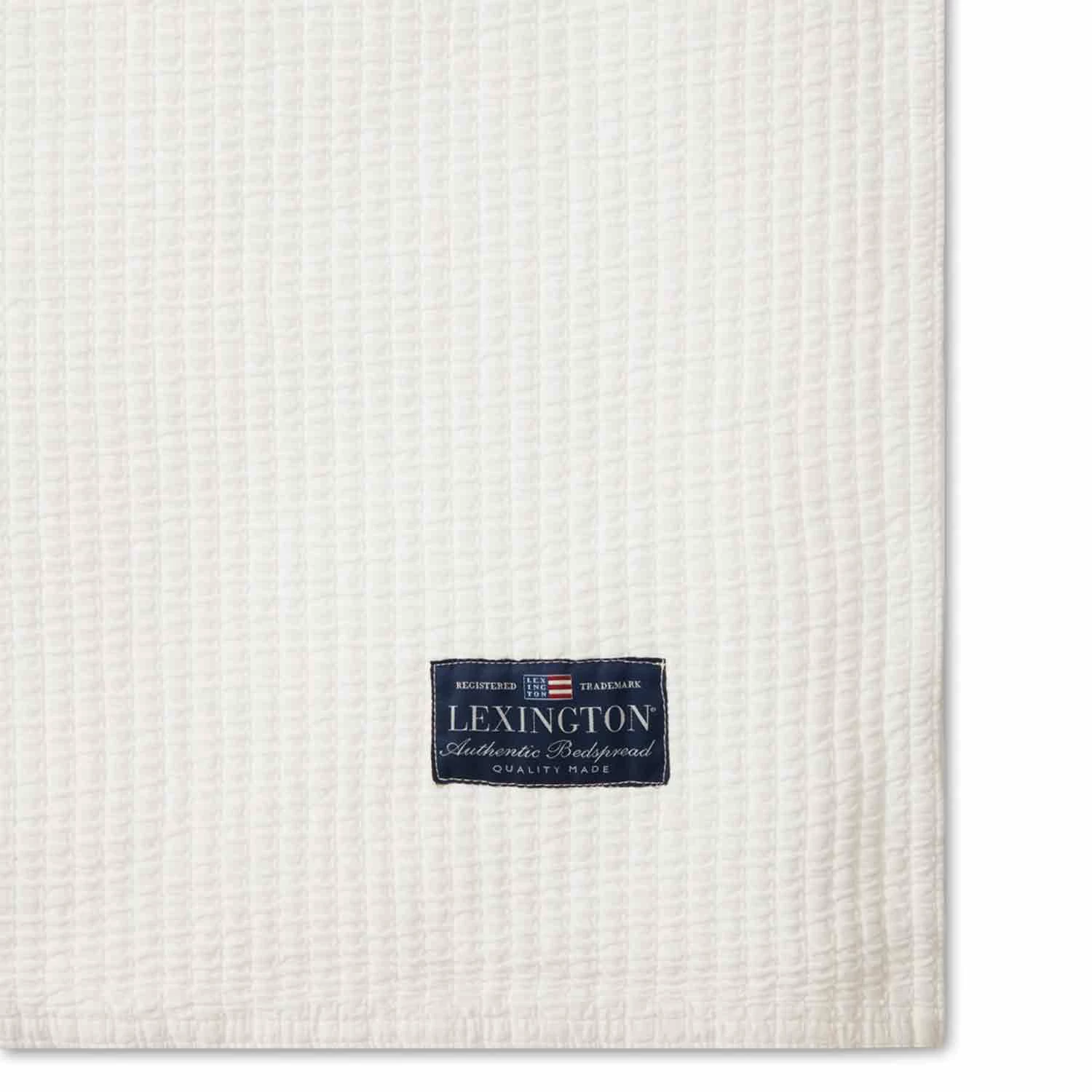Lexington Stripe Quilted Cotton Tagesdecke Weiß, 160x240 Cm – Bild 2