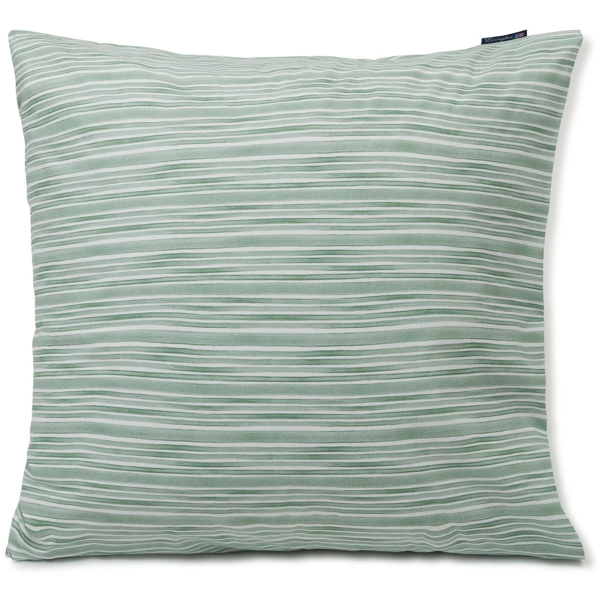 Lexington Striped Cotton Poplin Kissenbezug 65x65 Cm, Grün / Weiß