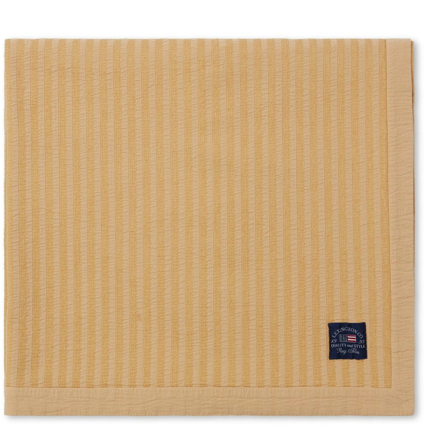 Lexington Striped Cotton/Viscose Tagesdecke 160x240 Cm, Oat