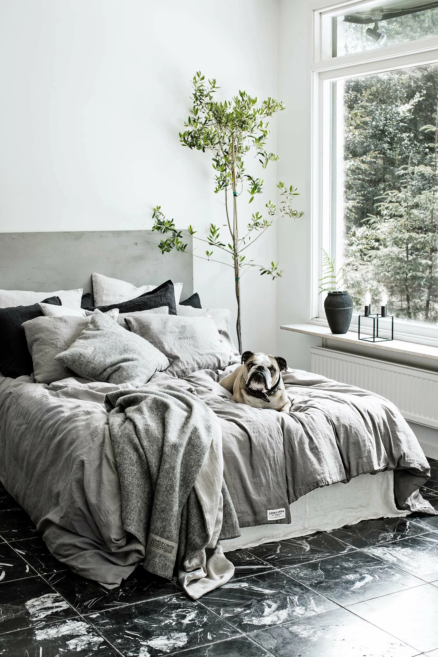 Lovely Kissenbezug 80x80 Cm, Hellgrau – Bild 3