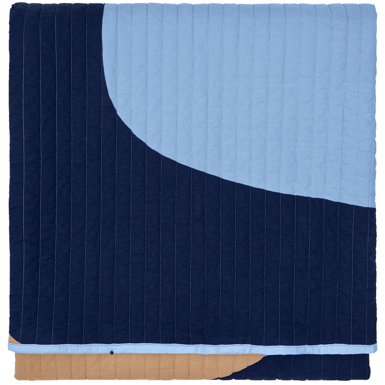 Marimekko Seireeni Tagesdecke 160x234 Cm, Hellblau/Dunkelblau / Beige