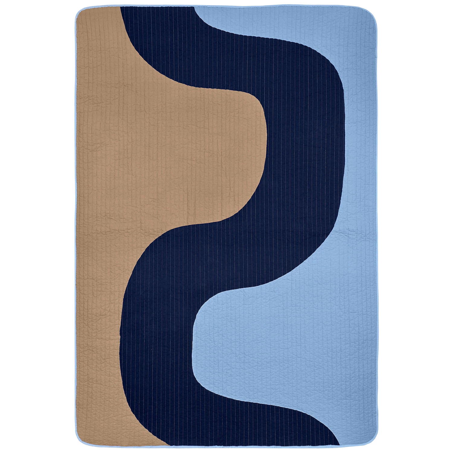 Marimekko Seireeni Tagesdecke 160x234 Cm, Hellblau/Dunkelblau / Beige – Bild 2
