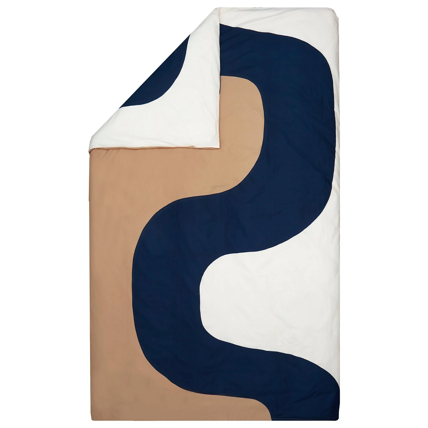 Marimekko Seireeni Bettbezug Beige/Dunkelblau / Off-white, 150x210 Cm