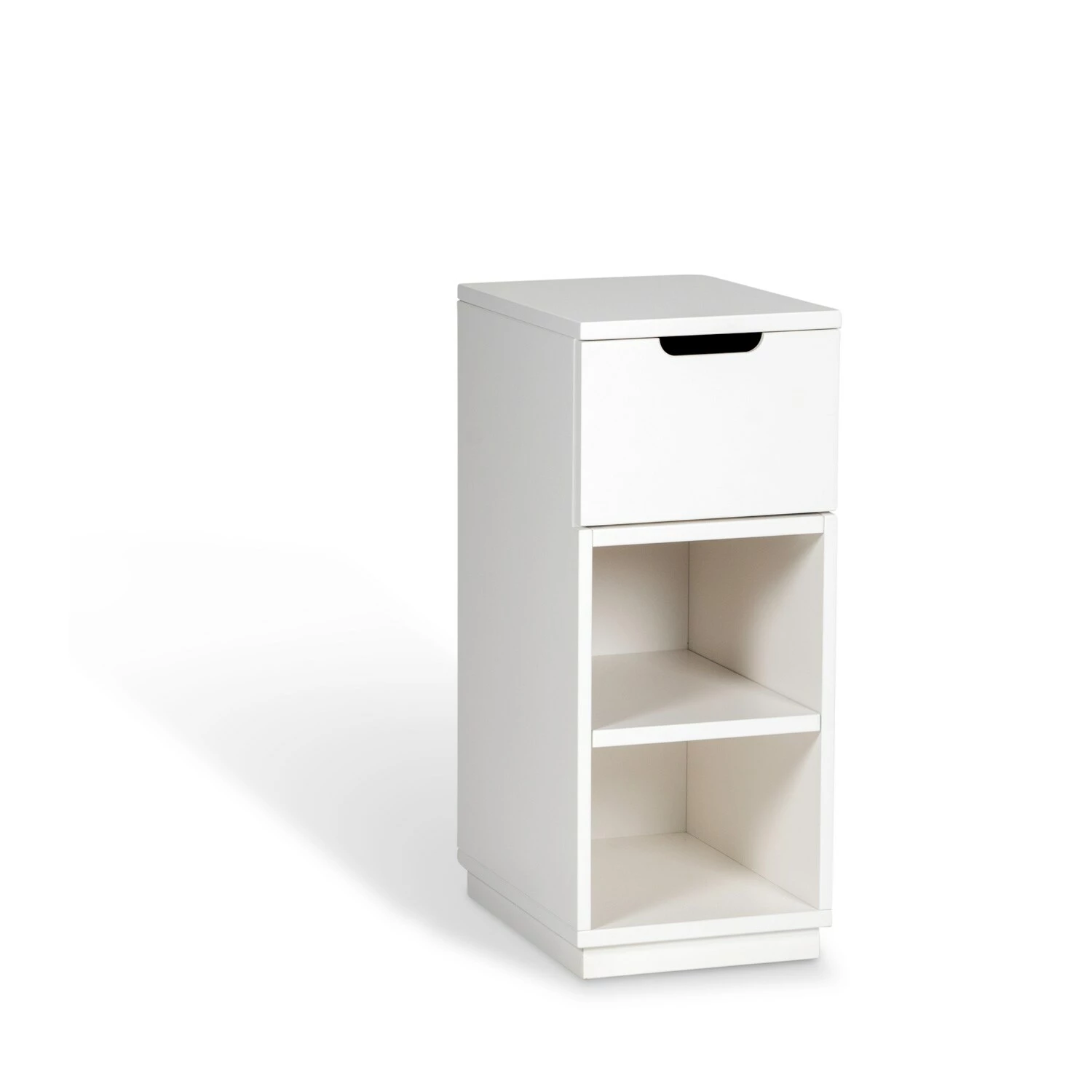 Aoko Nachttisch Hoch 1 Schublade, Weiß – Bild 2