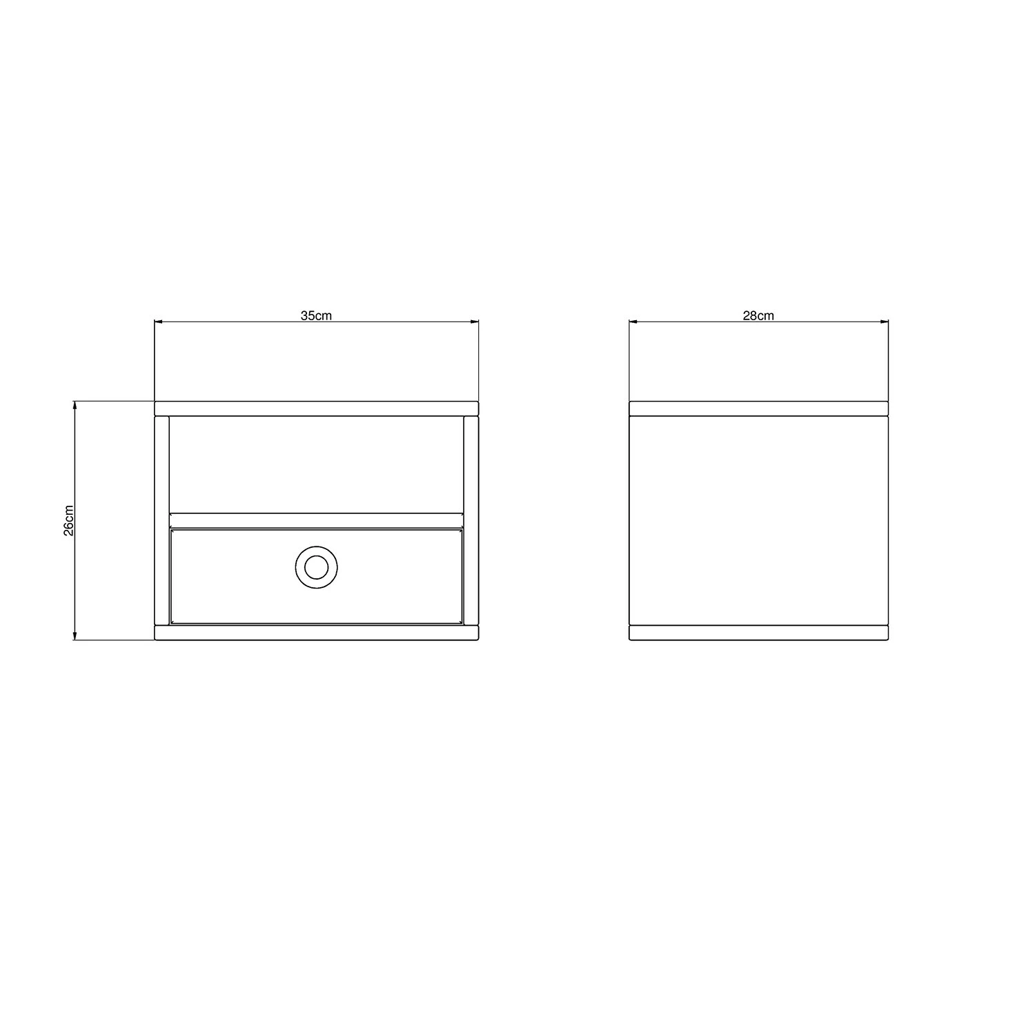 Höllviken Bedside Table Wall Mounted, Light Grey – Bild 3