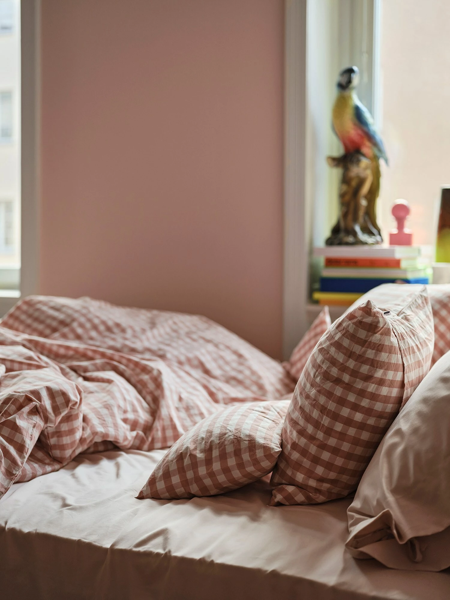 Mille Notti Casella Kissenbezug 50x60 Cm, Rosa/Elfenbein – Bild 5