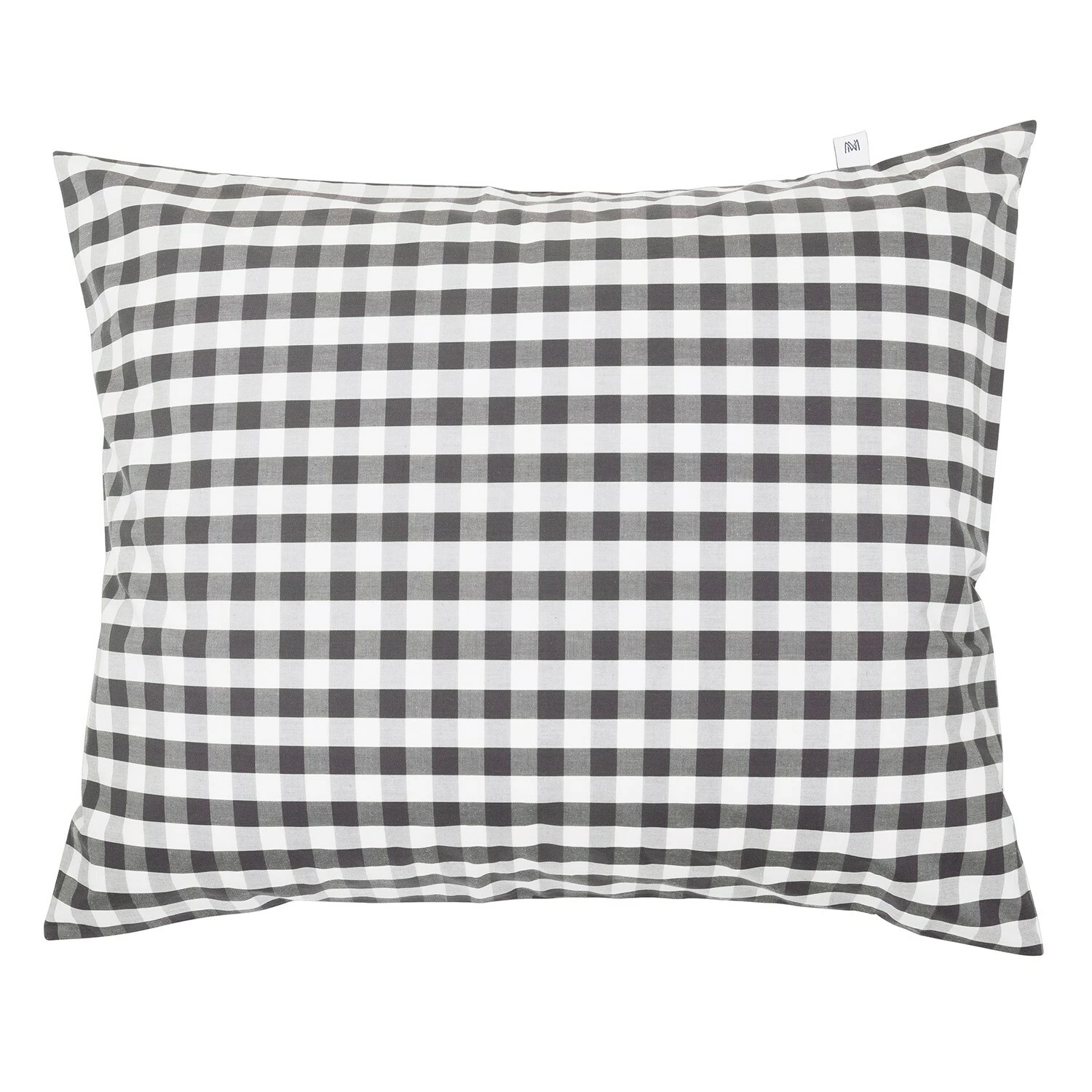 Mille Notti Casella Kissenbezug 50x60 Cm, Elfenbein/Dunkelgrau