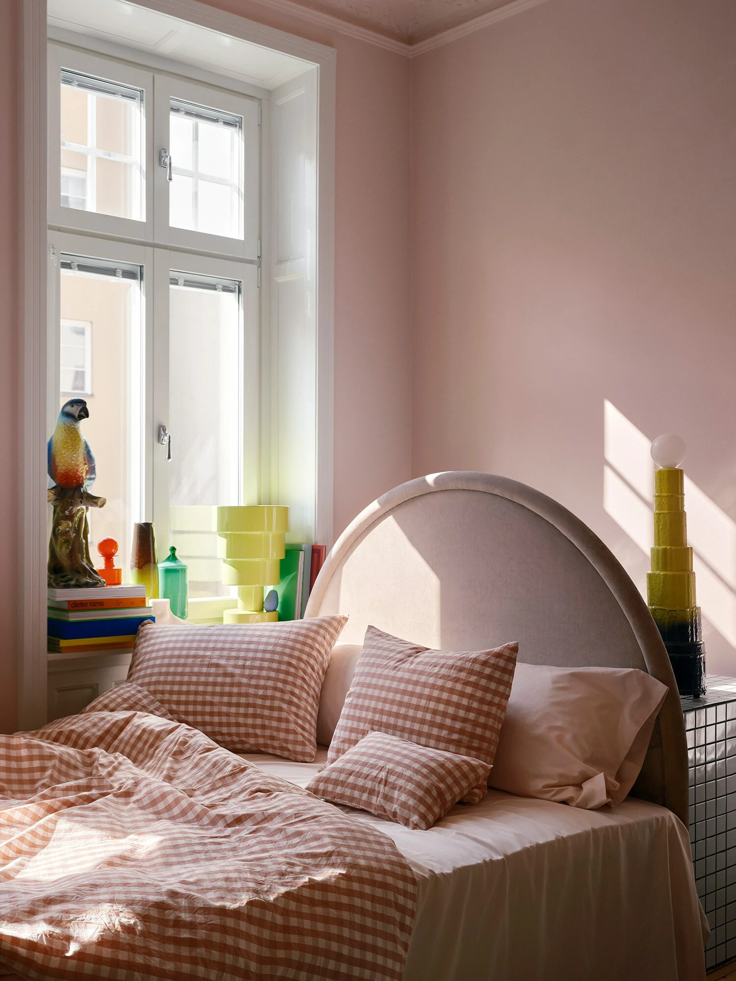 Mille Notti Casella Bettdeckenbezug 150x210 Cm, Rosa/Elfenbein – Bild 3