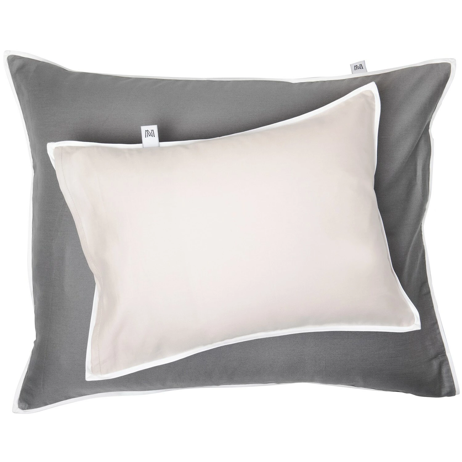 Mille Notti Duetto Kissenbezug Grau/Beige, 50x90 Cm – Bild 2