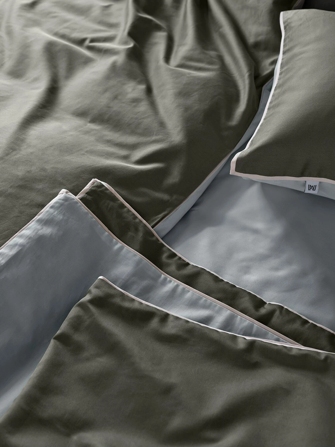 Mille Notti Duetto Kissenbezug Grün/Hellblau, 50x90 Cm – Bild 4