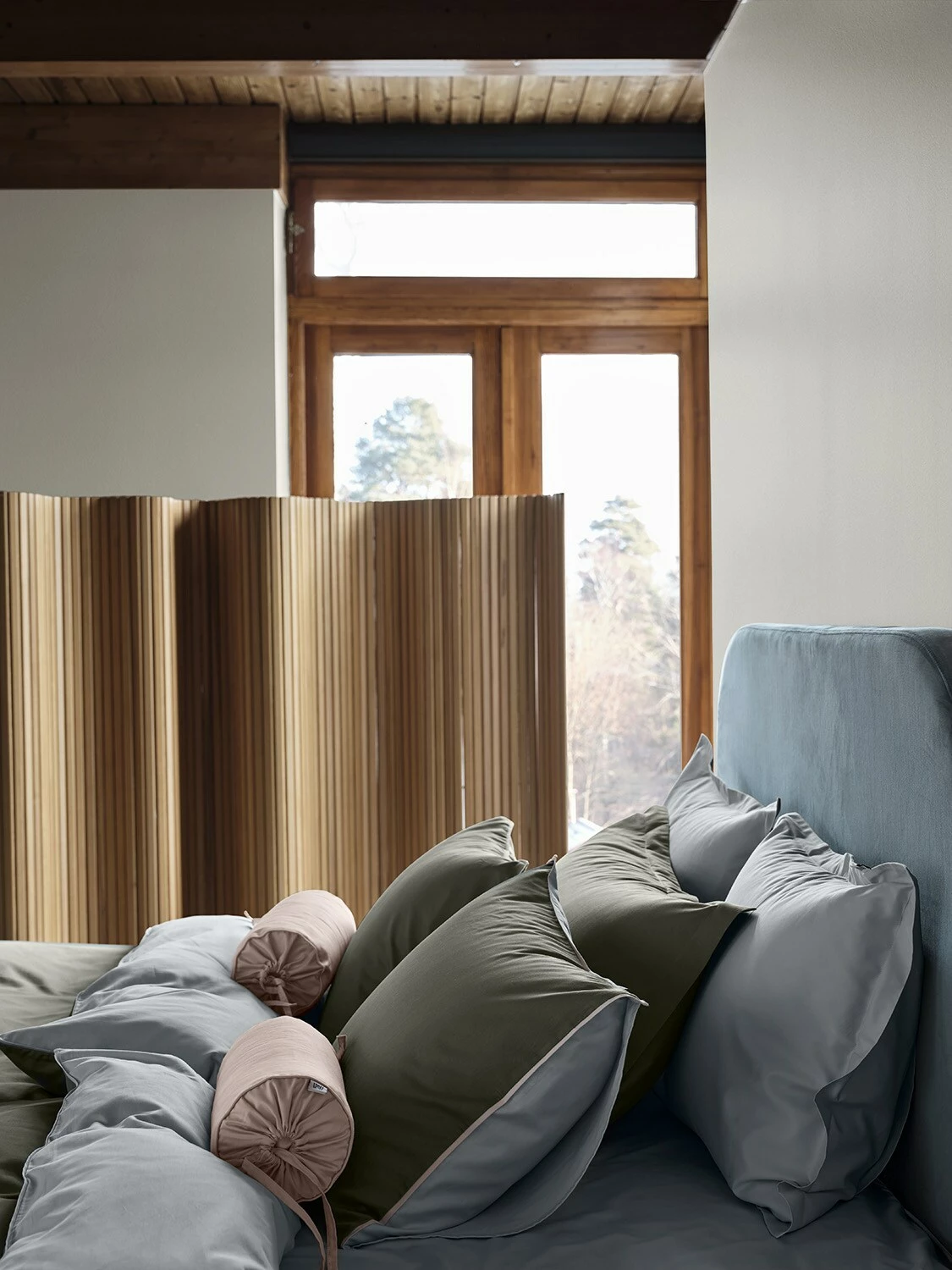 Mille Notti Duetto Kissenbezug Grün/Hellblau, 50x90 Cm – Bild 5