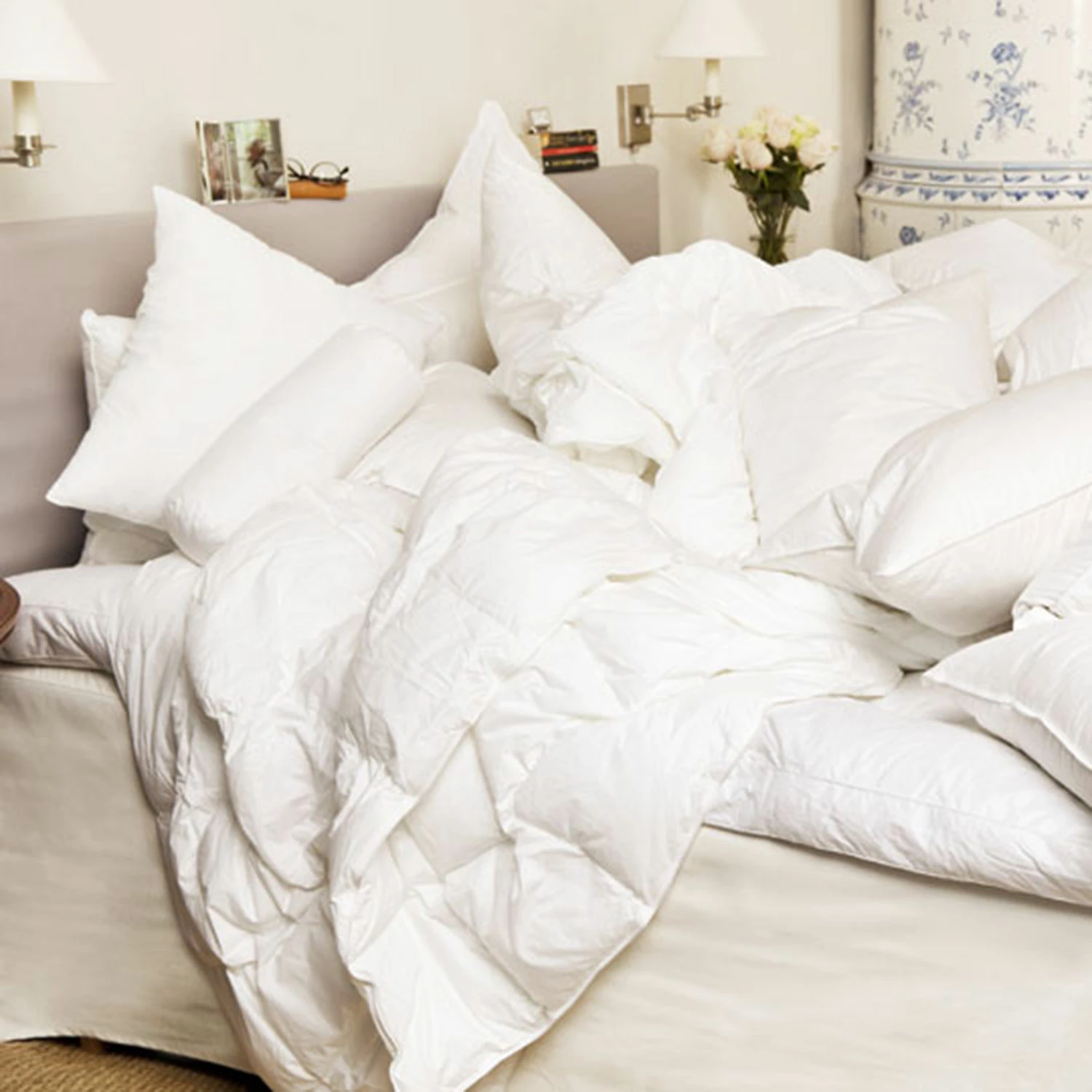 Mille Notti Sonno Daunenkissen Mittelgroß Weiß 60x63 Cm, 600g – Bild 2