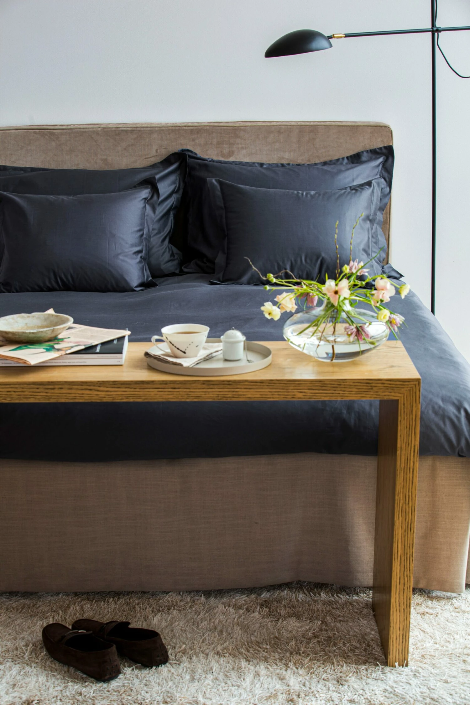 Mille Notti Satina Kissenbezug Dunkelgrau, 60x63 Cm – Bild 2