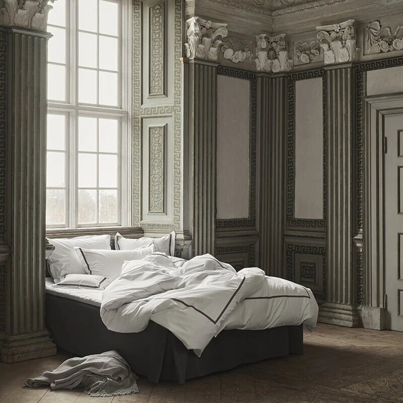 Mille Notti Singolo Bettdeckenbezug Öko Grau, 150x210 Cm – Bild 2