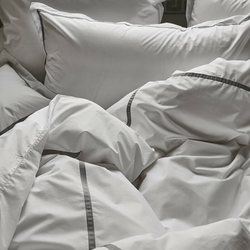 Mille Notti Singolo Bettdeckenbezug Öko Grau, 150x210 Cm – Bild 3