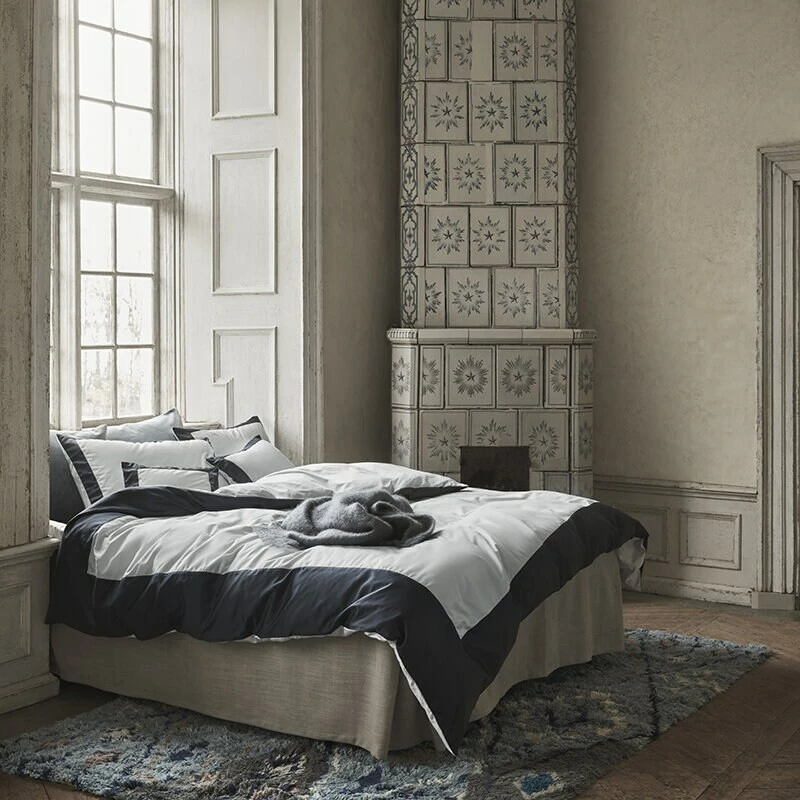 Mille Notti Sobrio Bettdeckenbezug Hellblau / Dunkelblau, 220x220 Cm – Bild 2