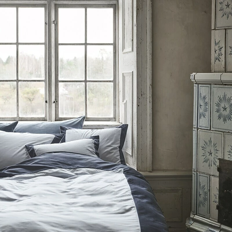 Mille Notti Sobrio Bettdeckenbezug Hellblau / Dunkelblau, 220x220 Cm – Bild 3