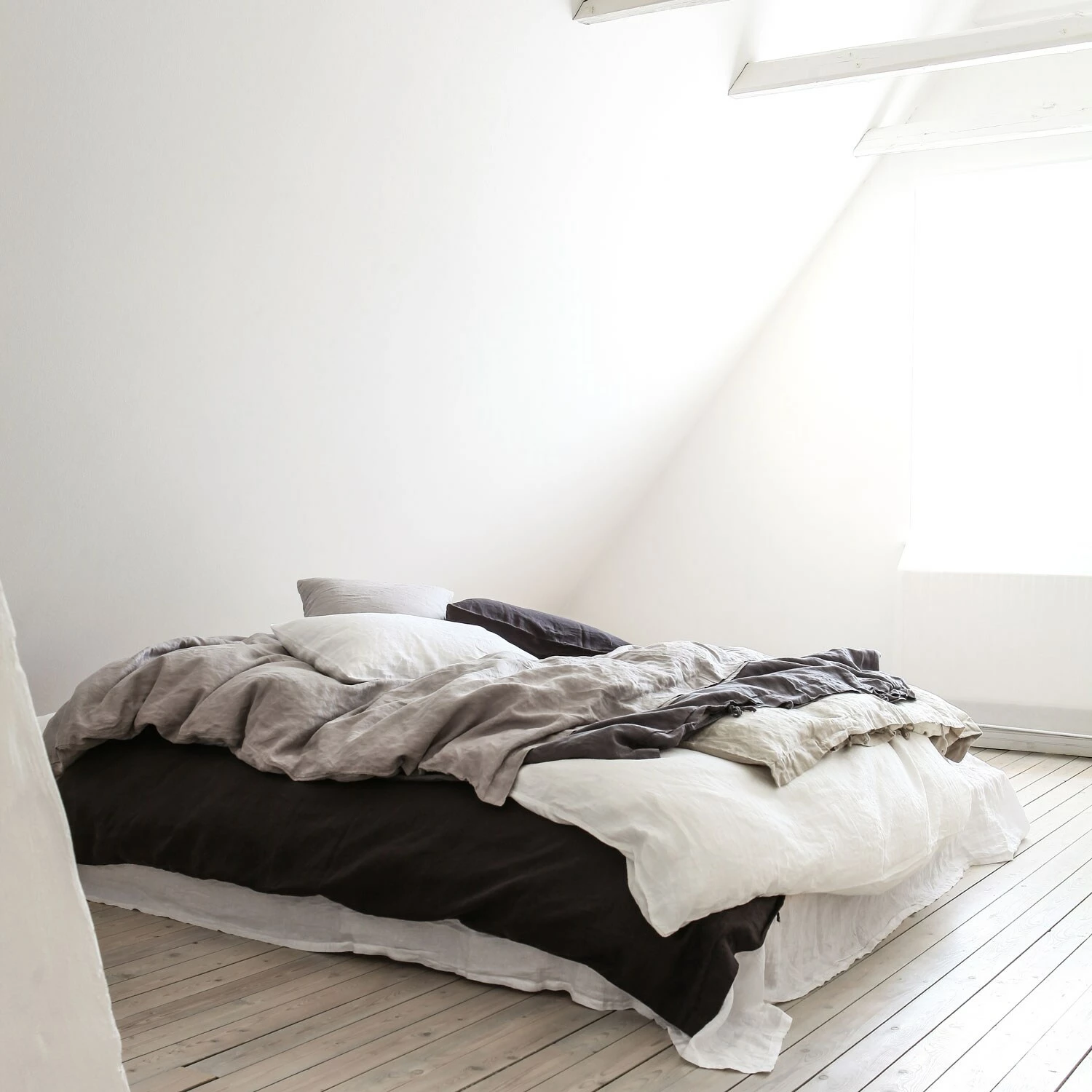 Bettbezug Leinen 150x200 Cm, Dunkelgrau – Bild 2