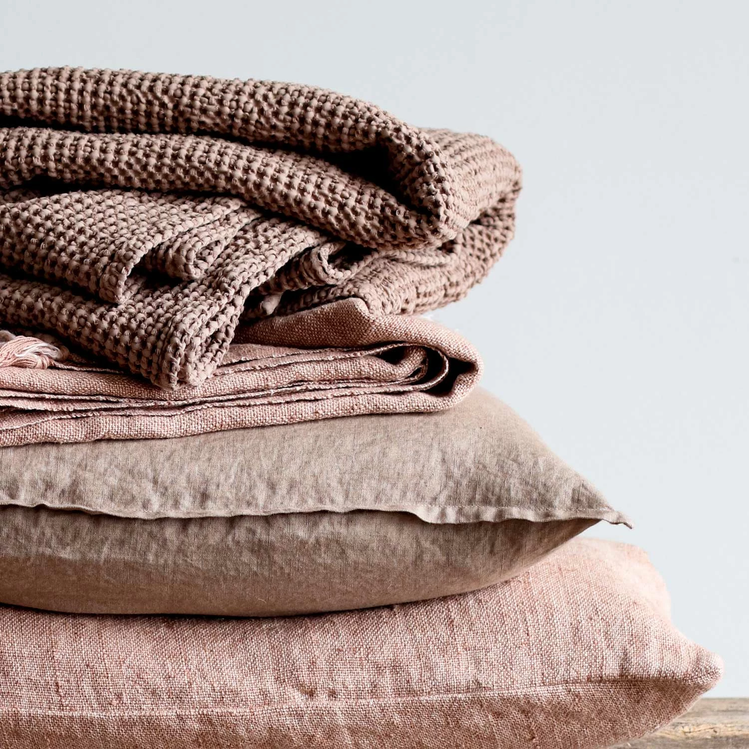 Linen Kissenbezug 65x65 Cm, Chestnut – Bild 2