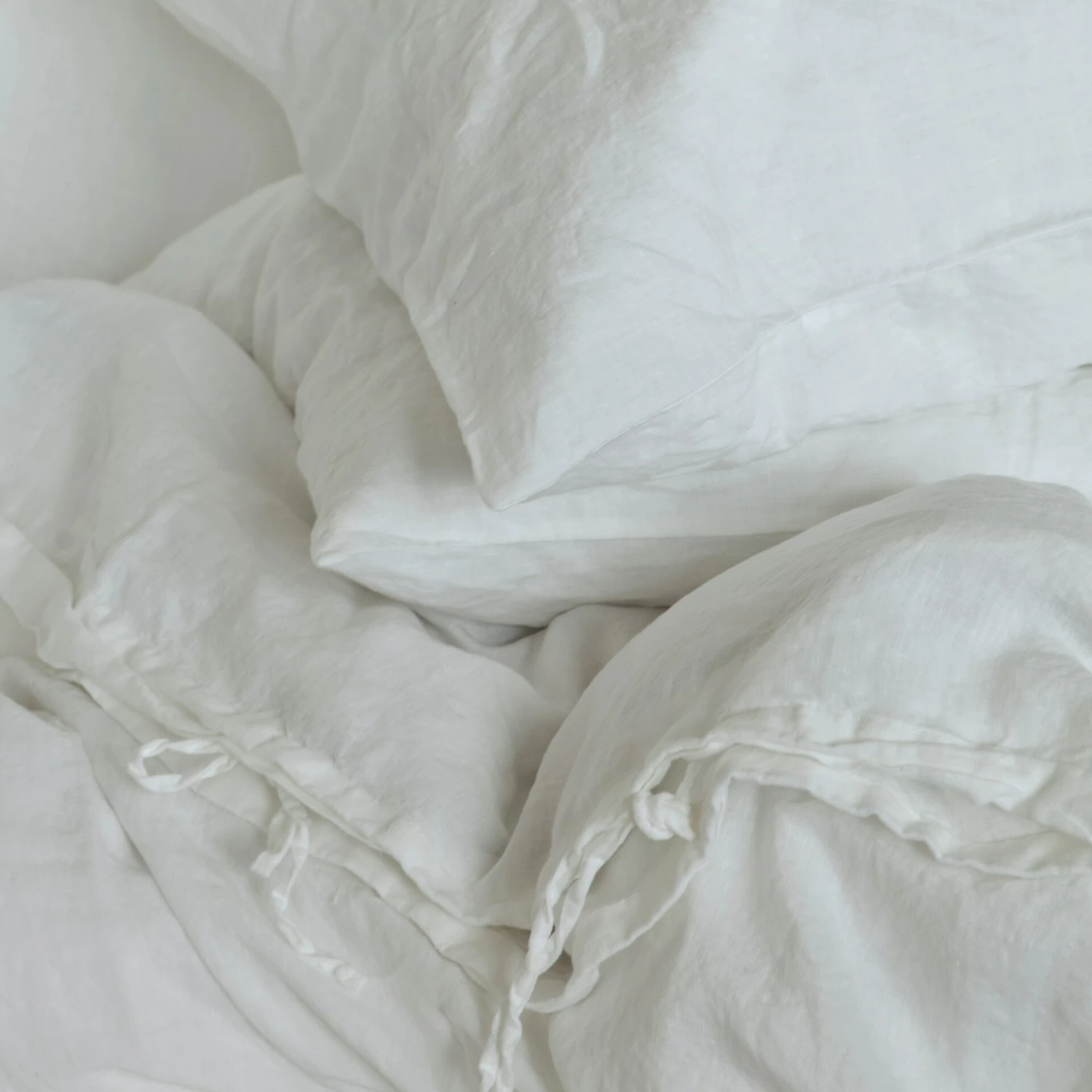 Linen Kissenbezug 65x65 Cm, Weiß – Bild 4