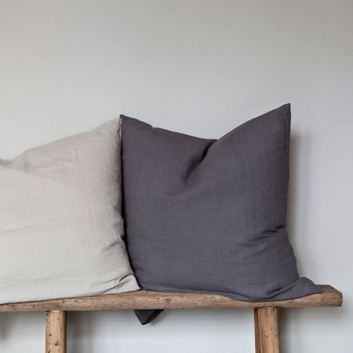 Linen Kissenbezug 65x65 Cm, Grau – Bild 4