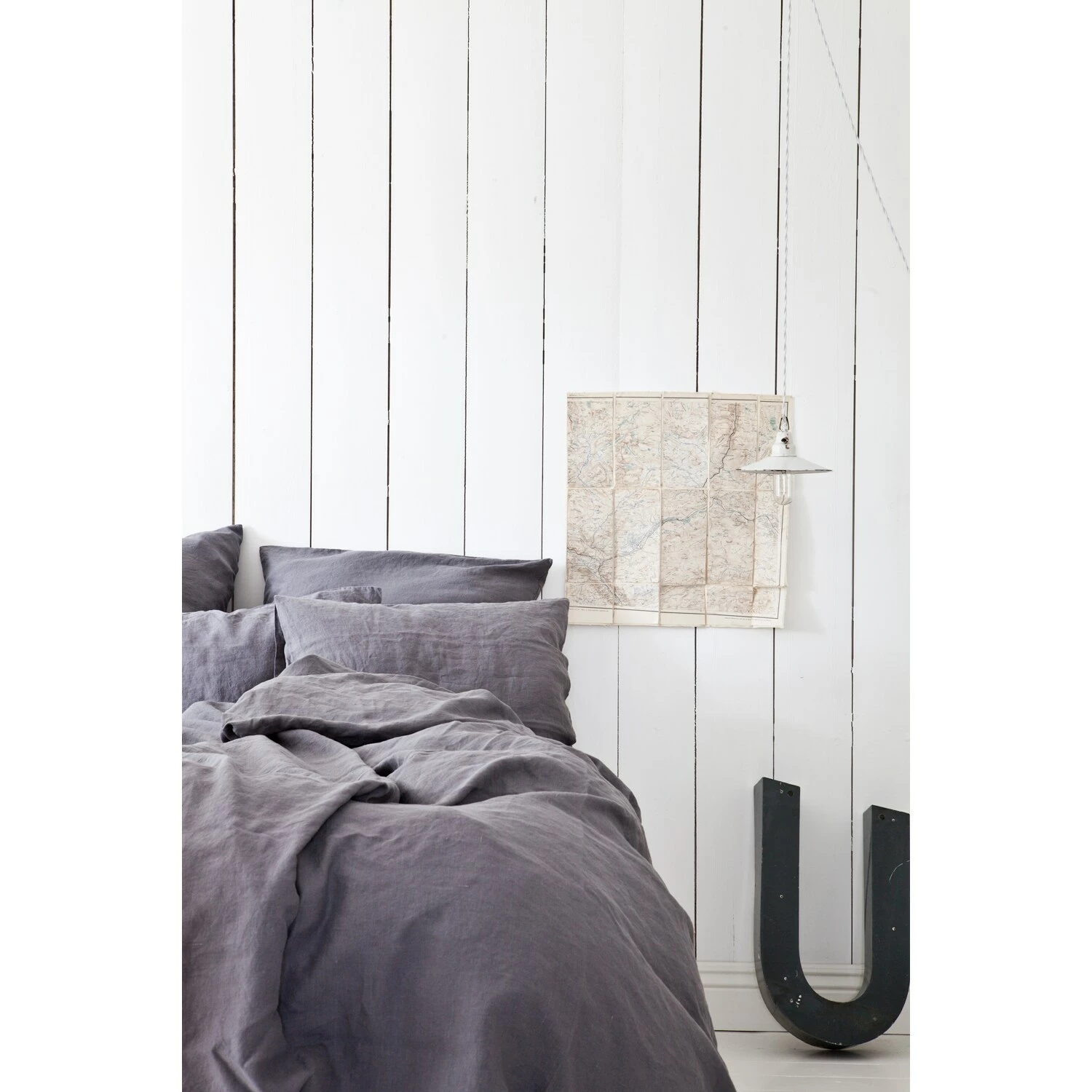 Linen Kissenbezug 65x65 Cm, Grau – Bild 2