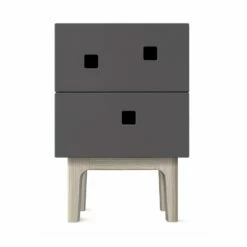 Peep S1 Nachttisch, Slate Gray / Weiße Eiche