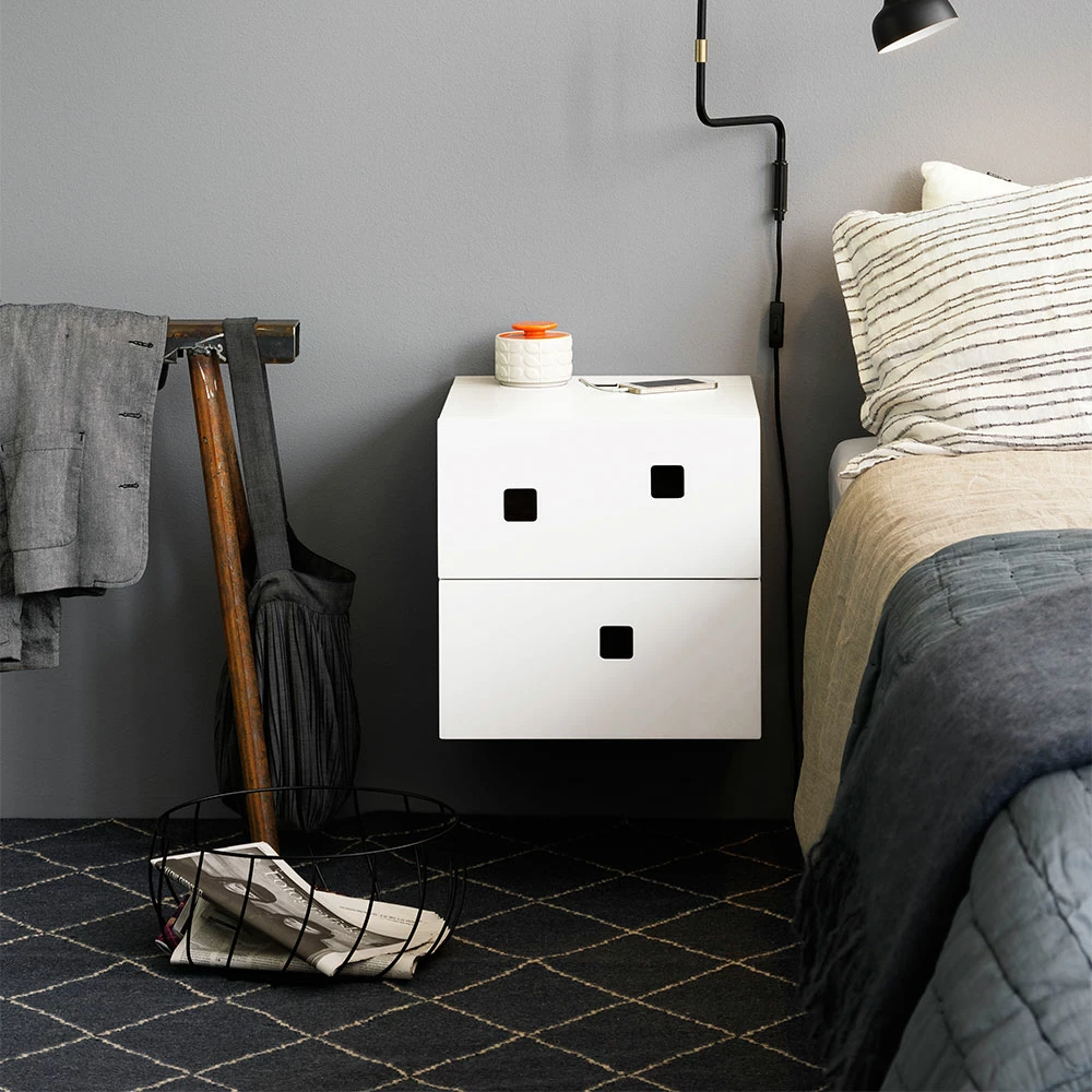 Peep S1 Nachttisch, Slate Grey/Oak – Bild 2