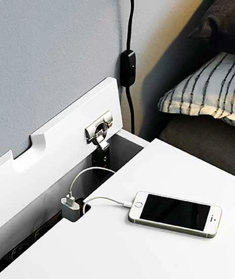 Peep S1 Nachttisch, Slate Grey/Schwarz – Bild 2