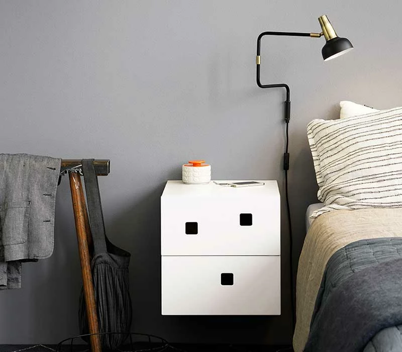 Peep S1 Nachttisch, Slate Grey/Schwarz – Bild 3